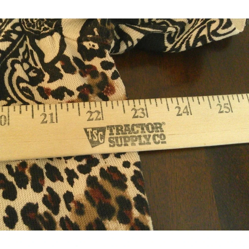 Nygard Womens 2X Animal Print Paisley Short‎ Sleeve Sweater Top Preppy Career - Picture 3 of 8